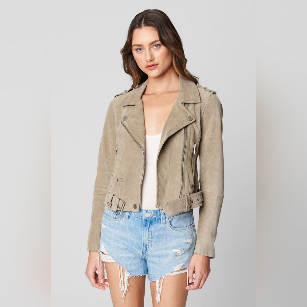 BLANK NYC Sand Stoner Moto Jacket Extra Small EUC